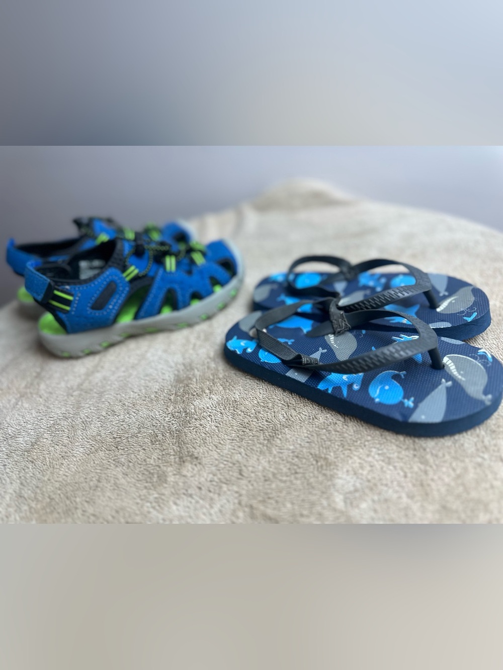 Kids Blue Slip-On Water Shoes and Sandals - Picture 4 of 16